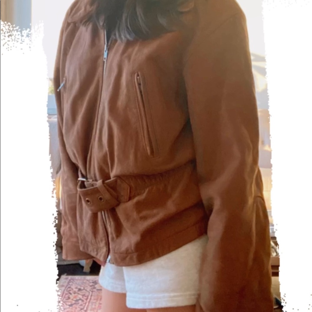 Na Nin Vintage Cocoa Buttery Soft Leather Jacket Great Condition Never Worn